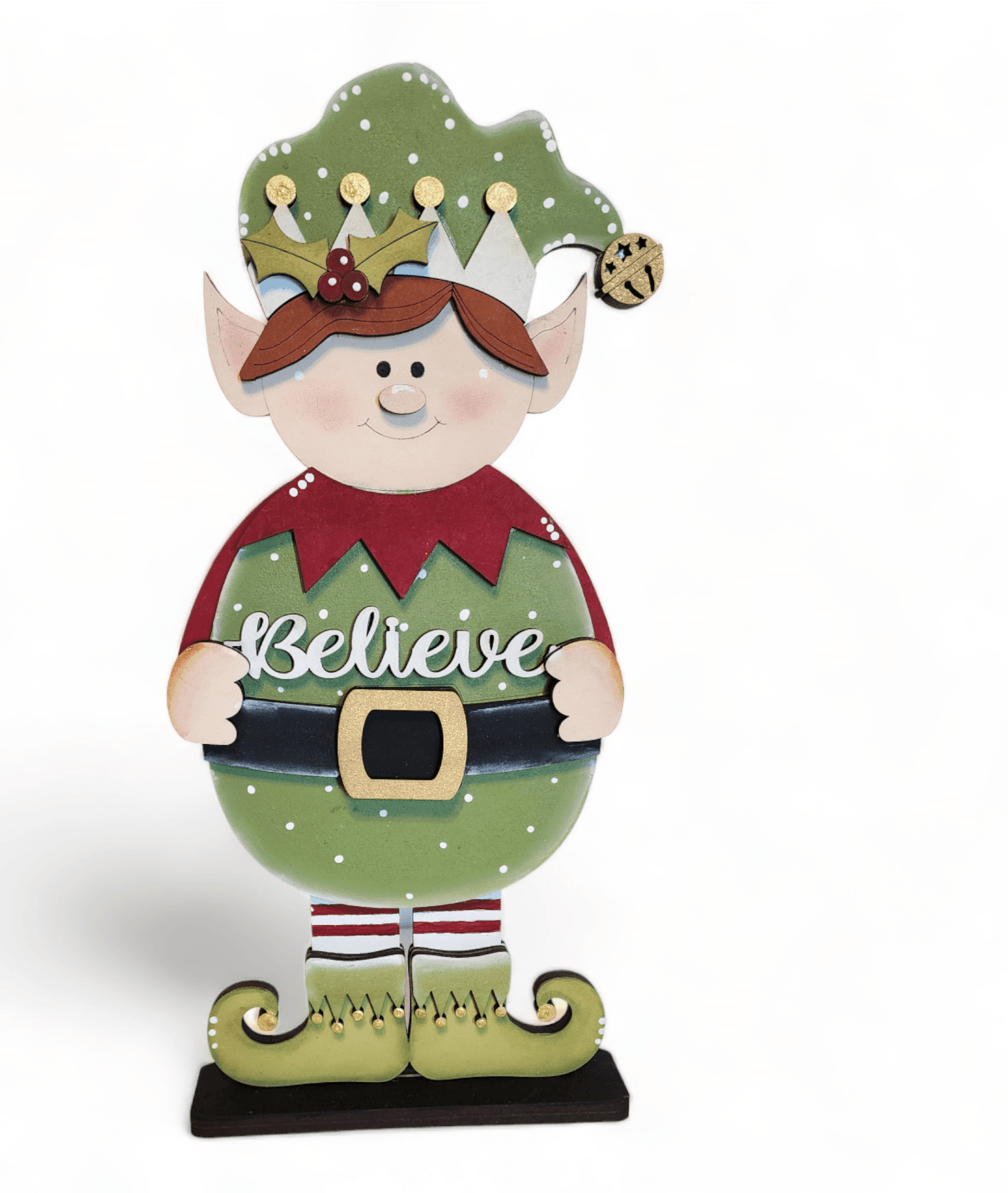 Premade Boy Standing Christmas Elf Shelf Sitter, - RusticFarmhouseDecor