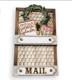 Premade Chicken Wire Interchangeable Seasonal Mail Holder - RusticFarmhouseDecor
