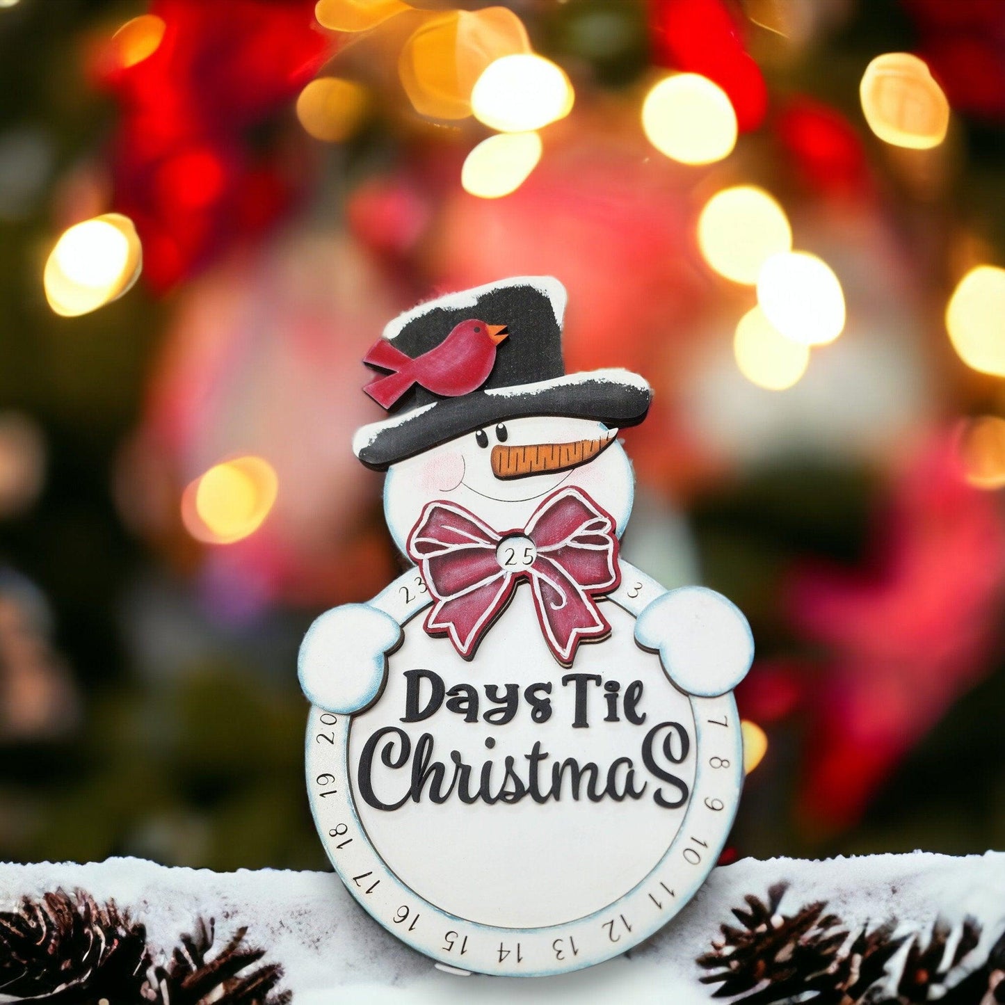 Premade Countdown to Christmas Snowman, - RusticFarmhouseDecor