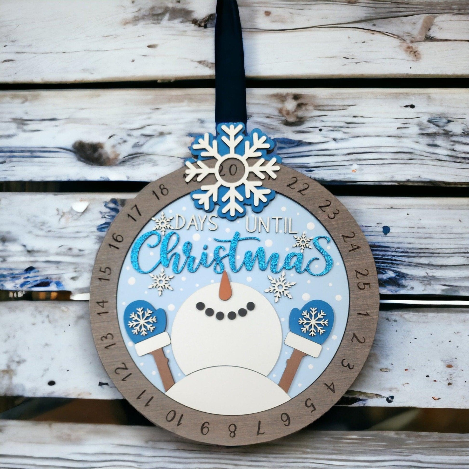 Premade Countdown to Christmas Snowman - RusticFarmhouseDecor