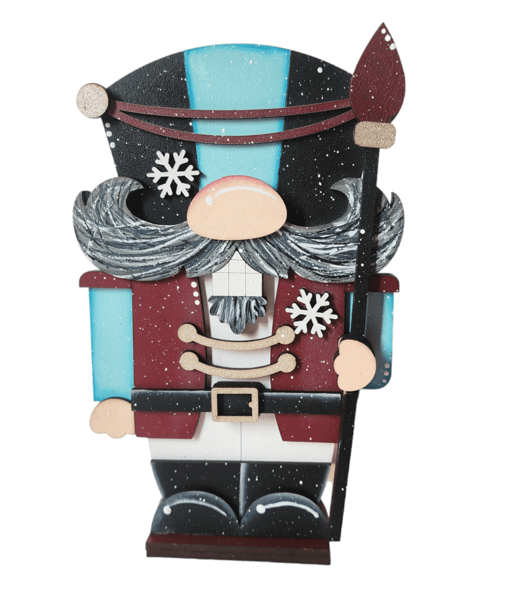 Premade Nutcracker Gnome with Spear Shelf Siitter - RusticFarmhouseDecor