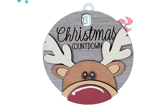 Premade Reindeer Countdown Christmas Ornament - RusticFarmhouseDecor