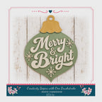 DIY Christmas Door Hanger, Merry And Bright Vintage Bulb Kit 16in