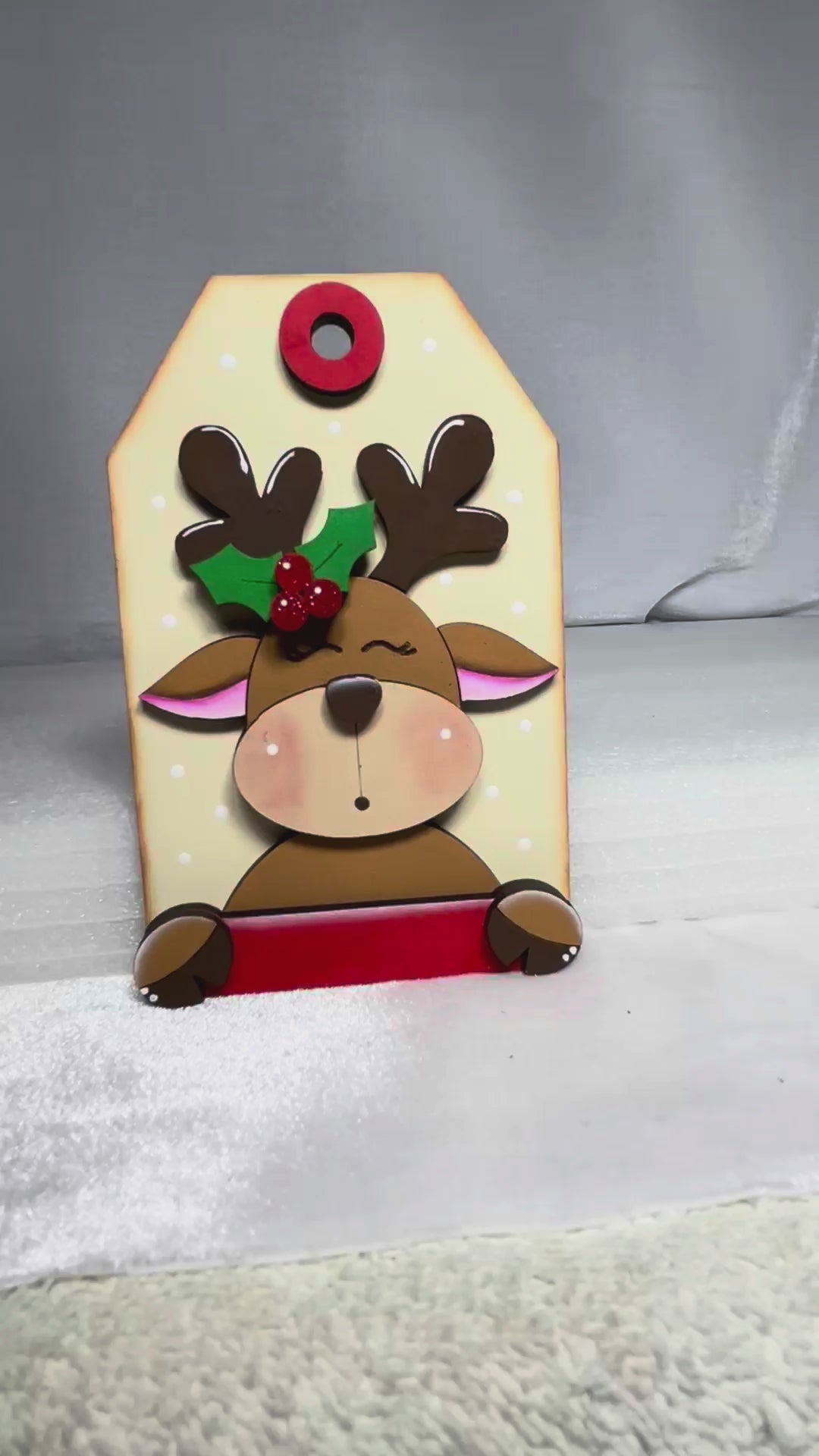 DIY Christmas Ornaments, Reindeer Christmas Ornaments, Unfinished Christmas Wood Blanks, Ready to Paint