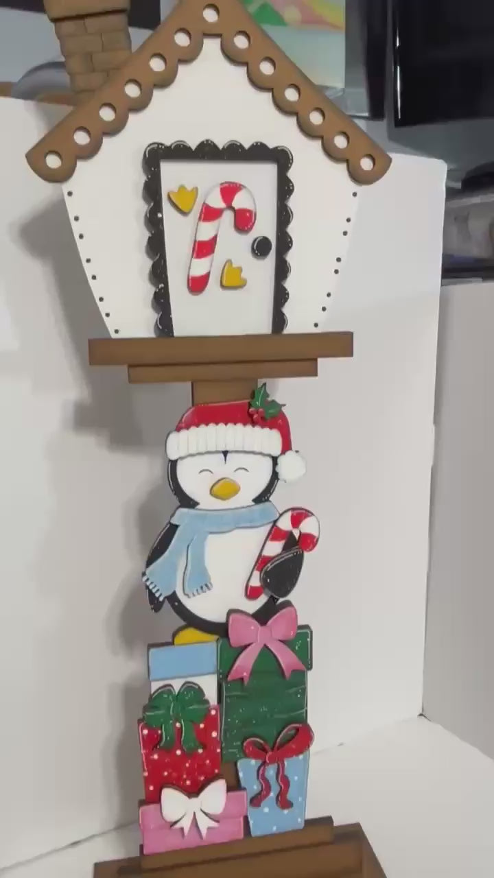 Penguin Insert for our Interchangeable Birdhouse Post