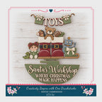 DIY Christmas Sign Insert, Santa Boots Kit, Fits 11in/15x11in Tag