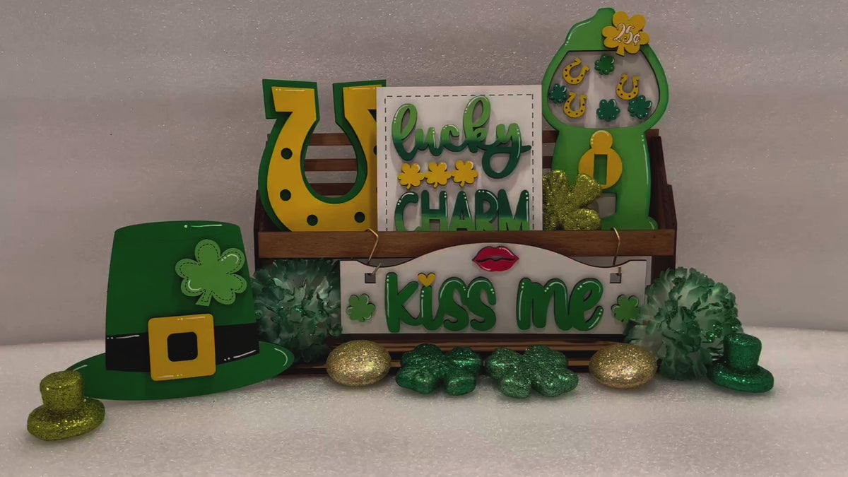 Kiss Me Lucky Charm St Pat's Interchangeable Inserts for our Window or House DIY Kit
