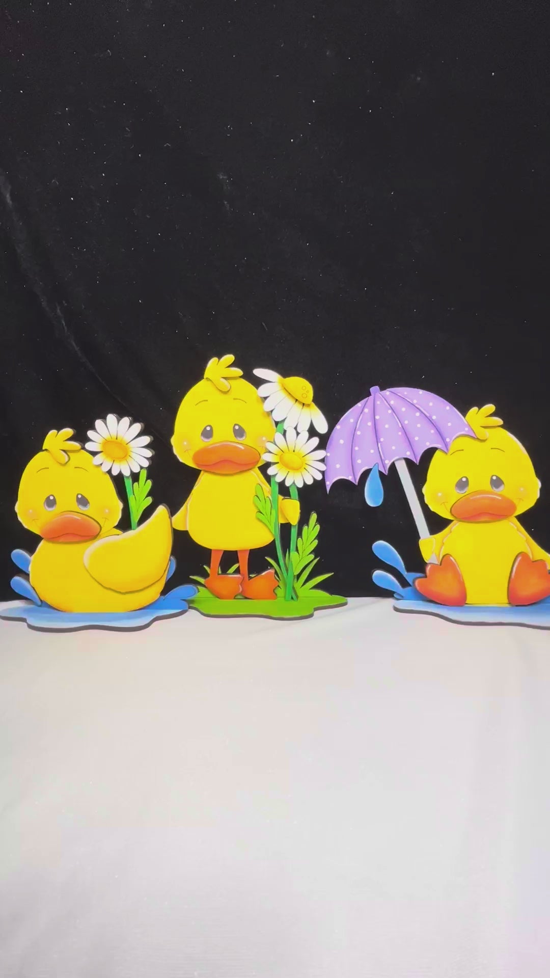 DIY Duck Shelf Sitter Trio – Spring Wood Craft Kit – Tiered Tray or Shelf Decor, Blanks to Decorate Home Decor, Gifts for Mom