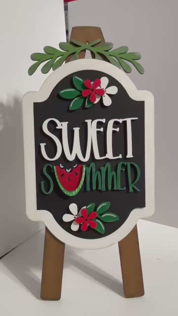 Easel Interchangeable insert "Sweet Summer" Sign - Interchangeable Easel Kit – Shelf Sitter