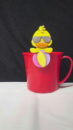 Adorable Mug Hugger | Summer Duck with Beach Ball