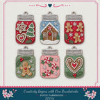 Gingerbread Mason Jar Christmas Ornaments DIY Unpainted Wood Craft Kit
