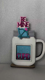 Adorable Mug Hugger | Valentine's Day Be Mine | Bow and Arrow | Perfect Gift Topper for Mugs, Plants, and More!