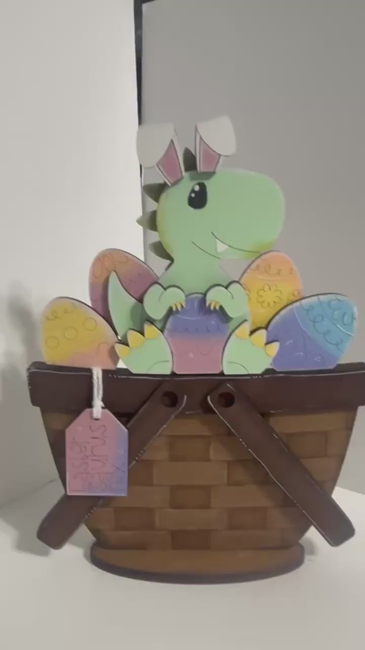 Easter Dinosaur Insert for the Flower Basket DIY