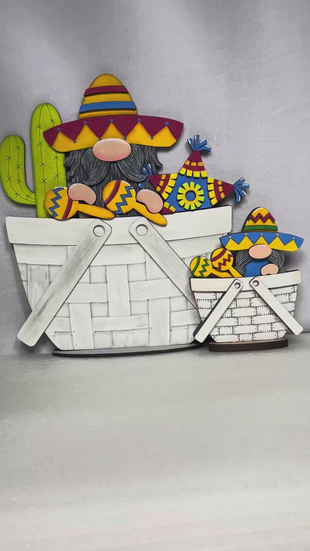 DIY Interchangeable Cinco De Mayo Gnome Flower Basket Insert – Fits Flower Basket, Wagon & More