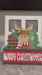 DIY Interchangeable Window Box Inserts: Moose Christmas Insert
