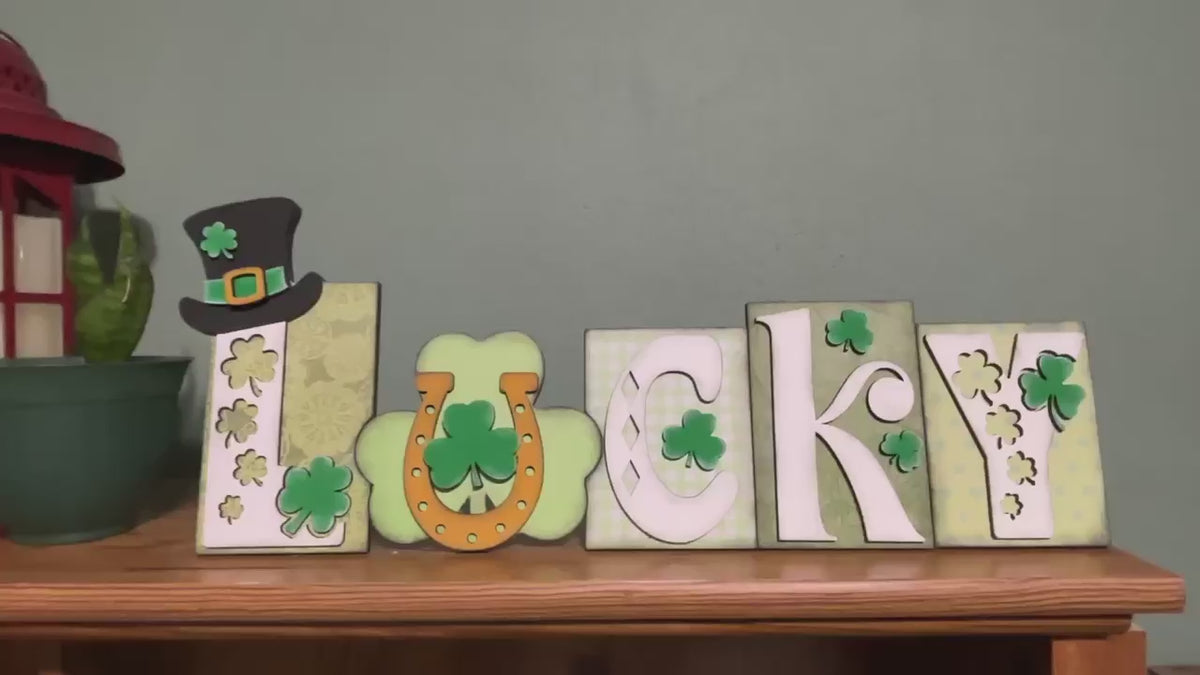 Lucky Word Block- Wood Blanks for Crafting