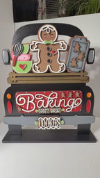Interchangeable Farmhouse Gingerbread Baking Spirits Bright Insert,  Seasonal Truck, DIY Truck Kit, Interchangeable Farmhouse Truck  DIY Kit