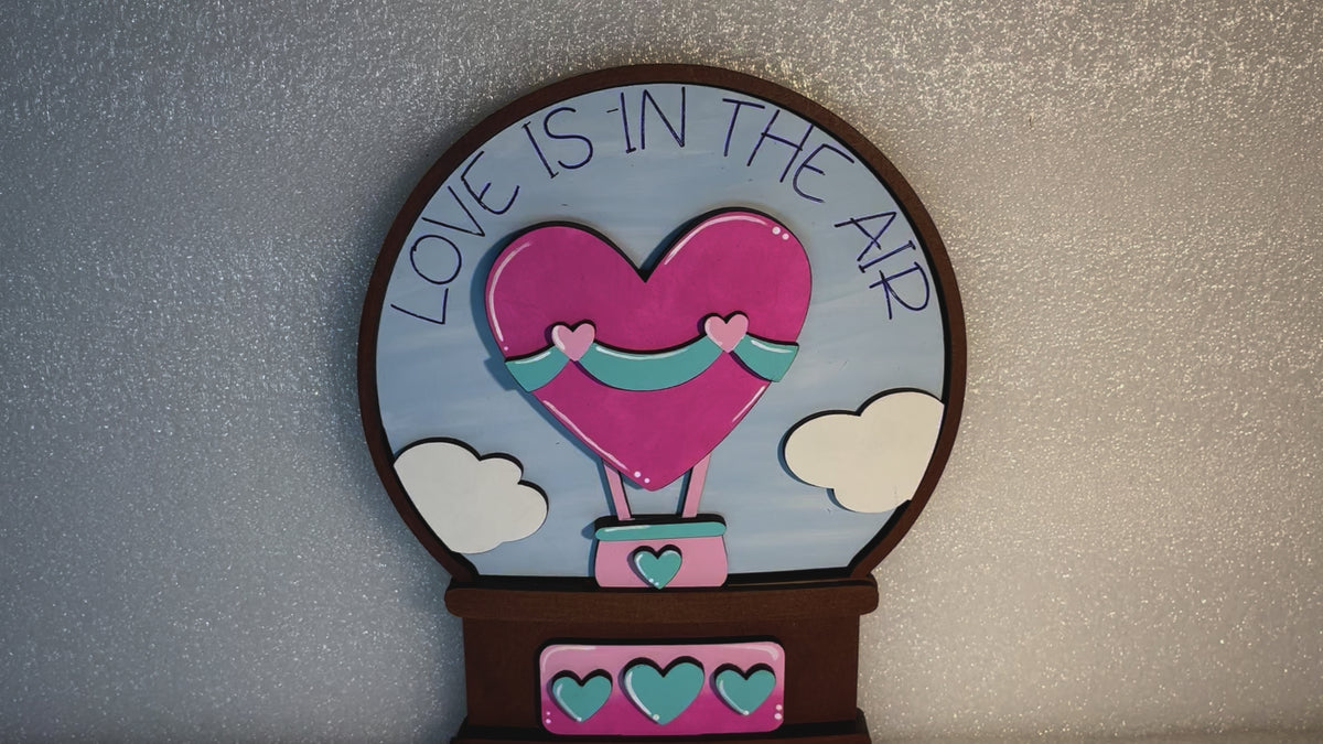 Love is in the Air Insert for Snow Globe DIY Interchangeable Decor, Gift for Her
