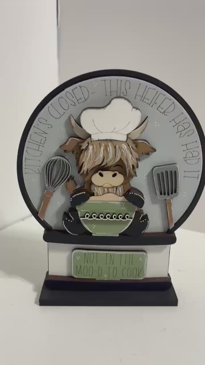 Baking Chef Highland Globe Inserts, DIY Interchangeable Decor Inserts- Wood Paint Kit