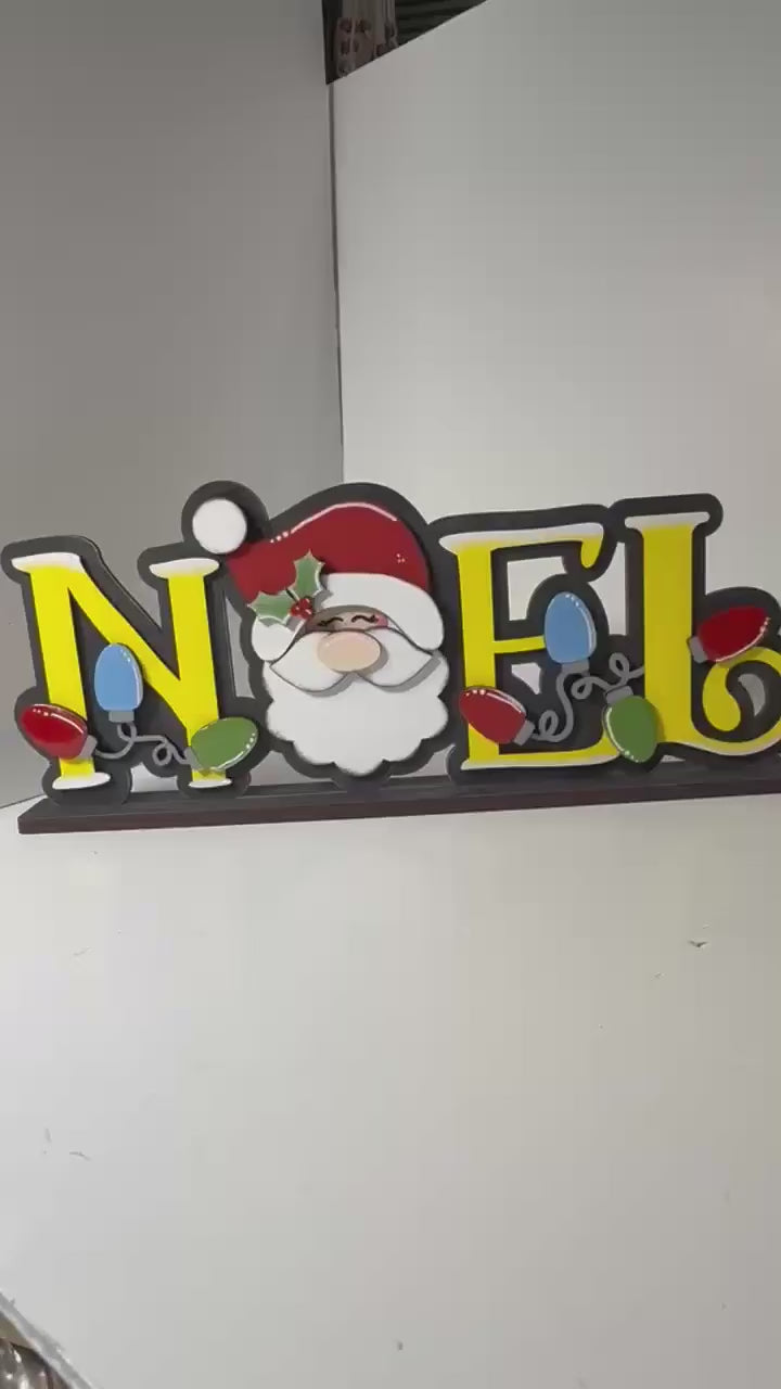 Noel Word Art Shelf Sitter, Wood Paint Kit