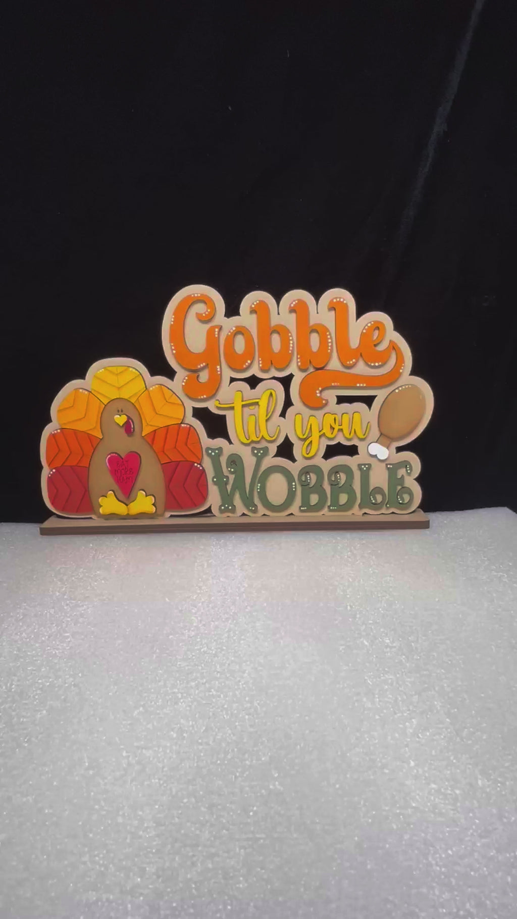Gobble Til You Wobble Shelf Sitter, Wood Paint Kit