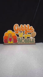 Gobble Til You Wobble Shelf Sitter, Wood Paint Kit