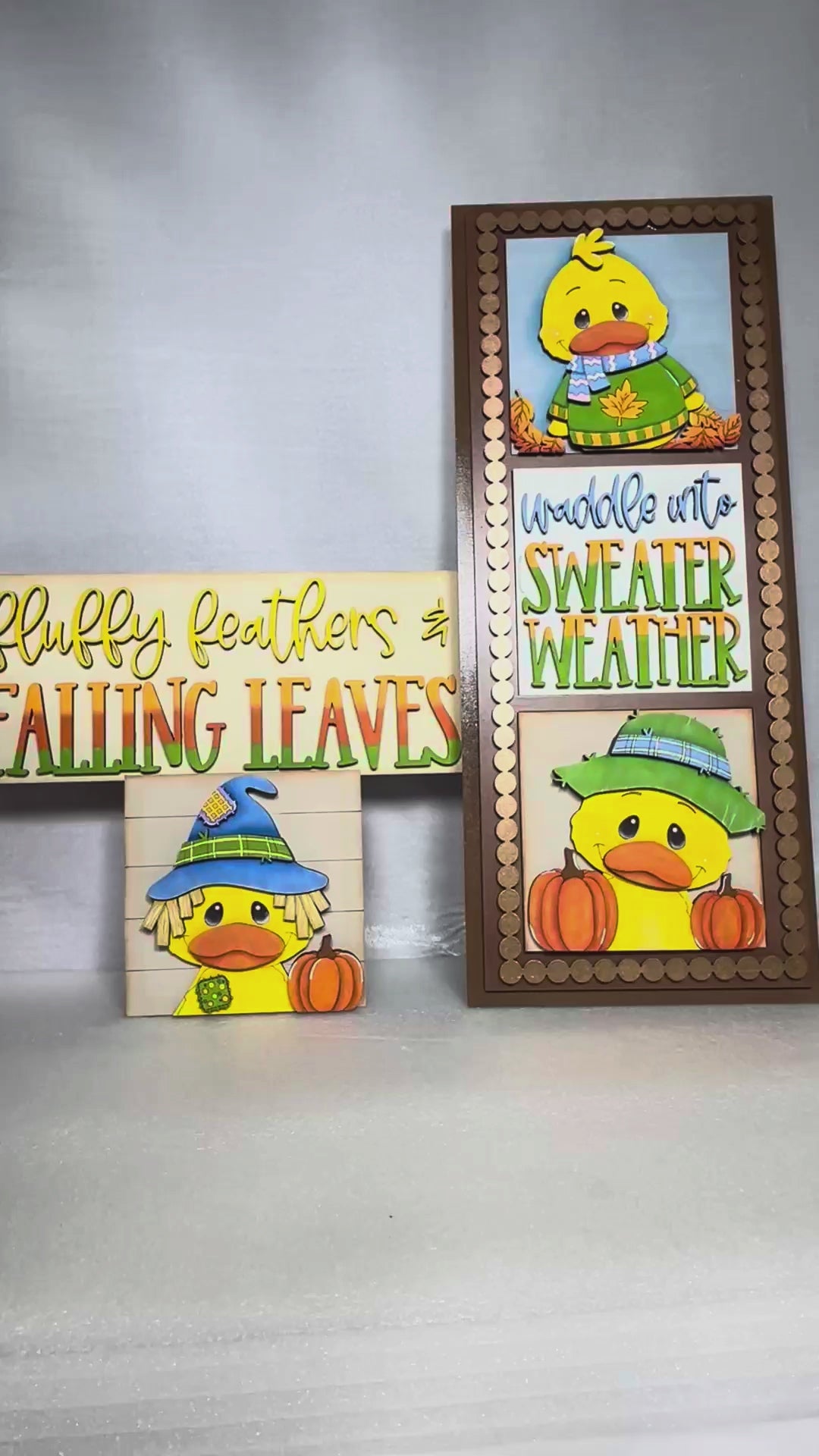 Fall Duck Interchangeable Tiles For The Leaning Ladder and other Interchangeable Bases DIY Kit