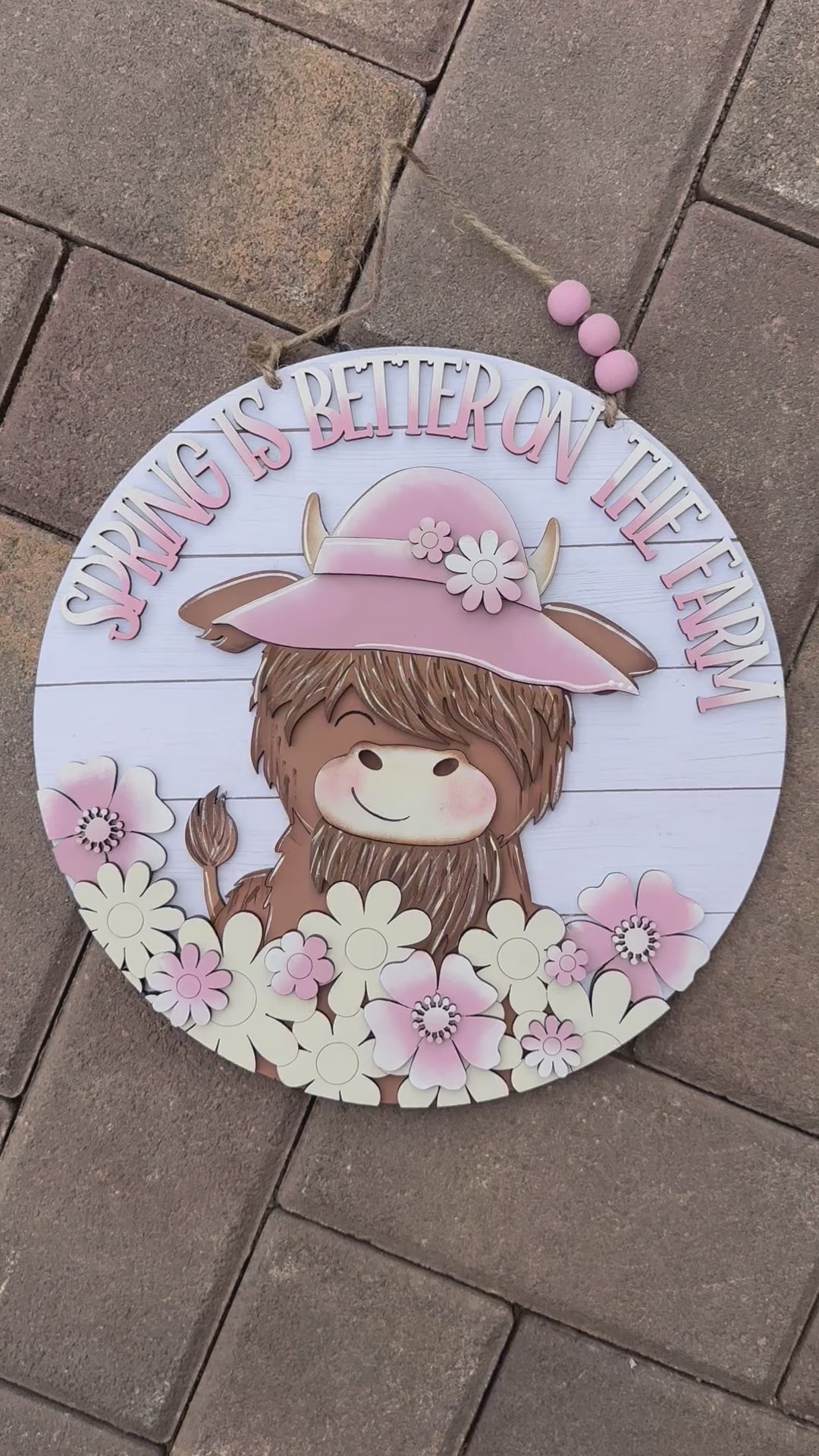 Spring is better than on the Farm DIY Door Hanger - Wood Blanks for Crafting
