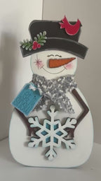 Winter Let it Snow Standing Snowman Shelf Sitter DIY Wooden Blanks