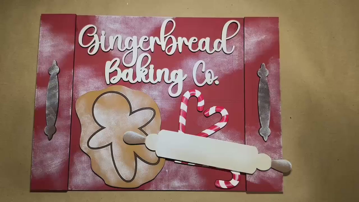 Gingerbread Baking Co. Serving Tray Sign - DIY Wood Paint Kit