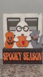 DIY Interchangeable Window Box Inserts | Halloween Spooky Season | Seasonal Decor Kit | Paint Your Own Wood Blanks
