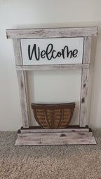 BASE - Porch Welcome Interchangeable Sign and Basket Holder