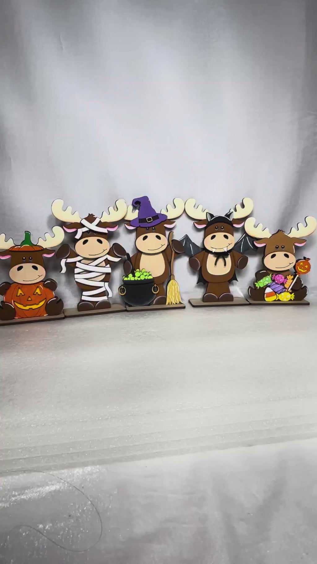 DIY Standing Halloween Moose | Wood Paint Kit | Halloween Tiered Tray Decor