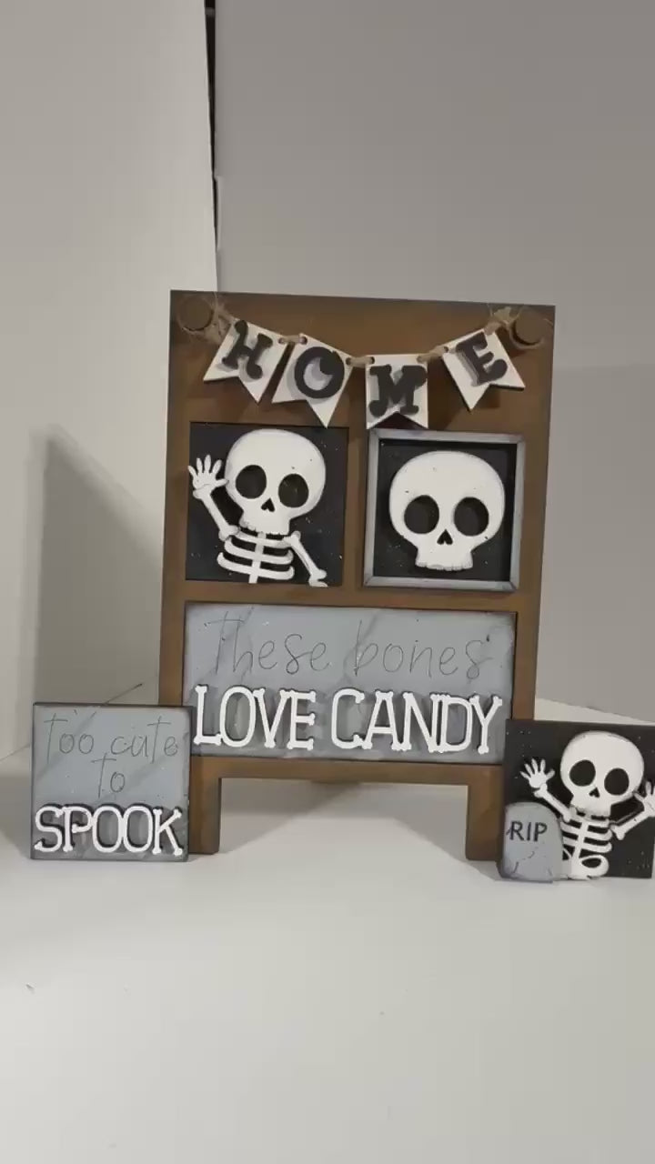 Halloween Skeleton Mini Tiles For The Leaning Ladder