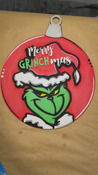 Christmas Grinch Door Hanger,  Christmas Front  Door Hanger
