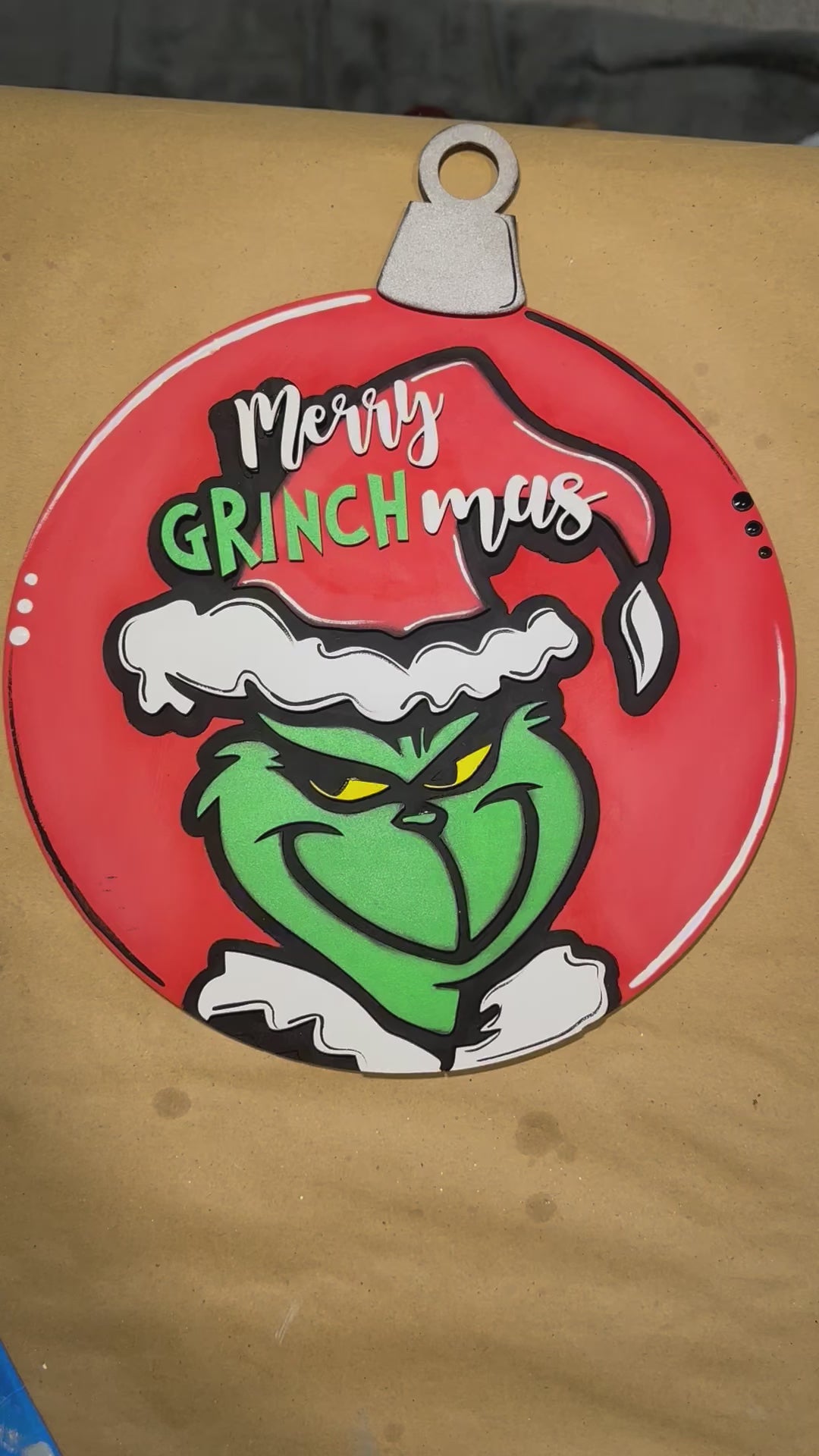 Christmas Grinch Door Hanger,  Christmas Front  Door Hanger