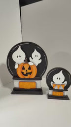 Cute Halloween Ghost for the  Interchangeable Snow Globe Insert, DIY Wood Kit,  Interchangeable Snow Globe Decor