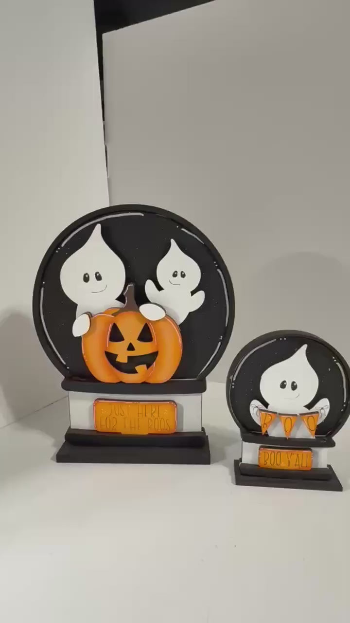 Cute Halloween Ghost for the  Interchangeable Snow Globe Insert, DIY Wood Kit,  Interchangeable Snow Globe Decor