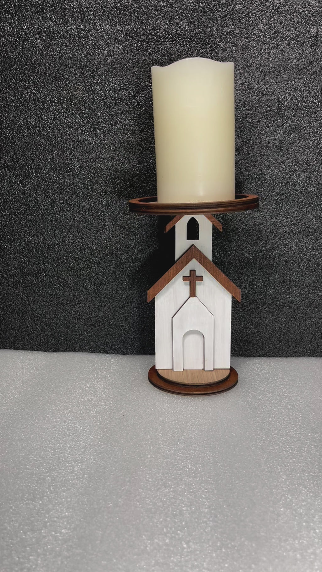 Church Candle Holder, Easter  Candle Kit,  DIY Craft Kit