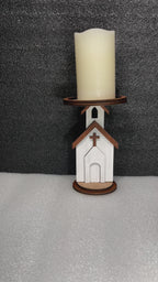 Church Candle Holder, Easter  Candle Kit,  DIY Craft Kit