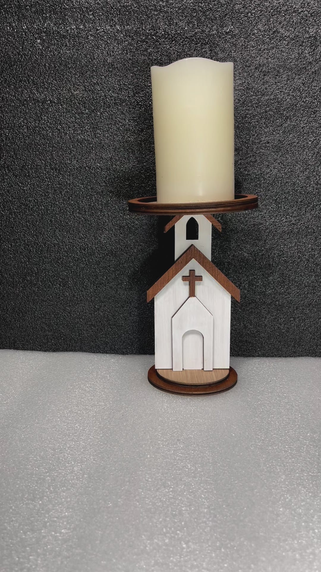 Church Candle Holder, Easter  Candle Kit,  DIY Craft Kit