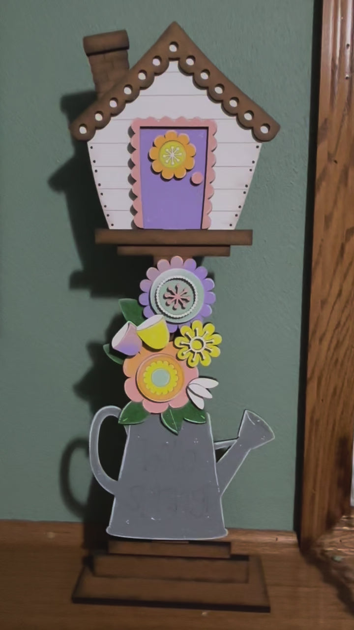 Watering Can Insert for our Interchangeable Birdhouse Post