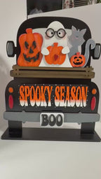 Interchangeable Farmhouse Halloween Spooky Season Truck Insert,  Seasonal Truck, DIY Truck Kit,