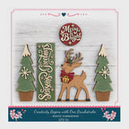 Interchangeable Door Inserts, Retro Christmas Wood Paint Kit Barn