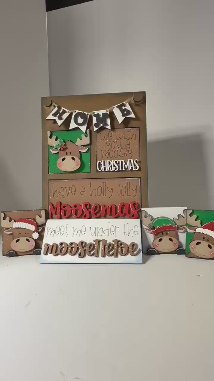 Christmas Moose Tiles For The Leaning Ladder