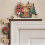 Christmas Door Corner Hanger Moose DIY Paint Kit with Santa Mail Holiday Frame Topper Farmhouse Decor