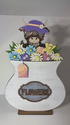 BASE - DIY Vase Base for the Flower Basket Interchangeable Insert – Unfinished Wood Kit – Standard & Mini Sizes