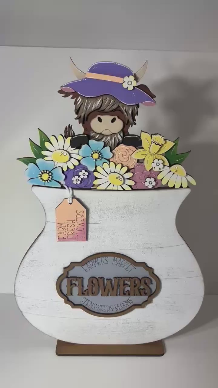 BASE - DIY Vase Base for the Flower Basket Interchangeable Insert – Unfinished Wood Kit – Standard & Mini Sizes