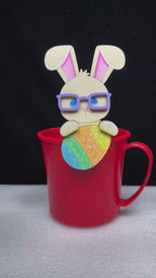Adorable Mug Hugger | Easter Bunny| Perfect Gift Topper for Mugs, Plants, and More!