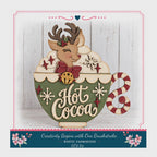 DIY Hot Cocoa Kit Reindeer Cup Sitter, 7.75x8.75In Wood Paint Kit